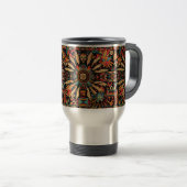 Oude Cyaan "Azteekse Droom" Reis Mug 444 Reisbeker (Voorkant rechts)
