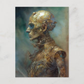 Oude Cyborg Futuristic Science Fiction Briefkaart (Voorkant)