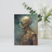 Oude Cyborg Futuristic Science Fiction Briefkaart (Staand voorkant)