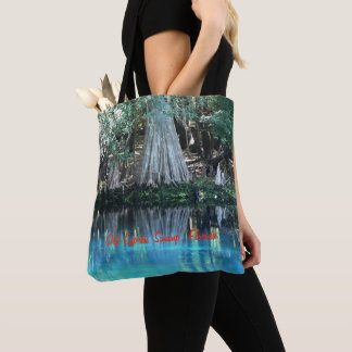 Oude Cypress Tree Reflectie Spring Canvas tas