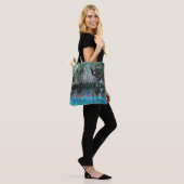 Oude Cypress Tree Reflectie Spring Canvas tas (Op model)