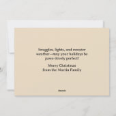 Oude Dachshund Honden Prettig Kerstfeest Feestdagenkaart (Achterkant)