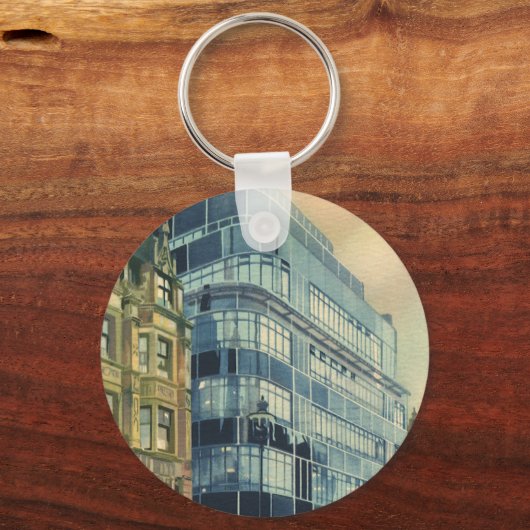 Oude Daily Express Building aan Fleet Street Sleutelhanger (Voorkant)