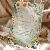 Oude Daisy Art Nouveau Mucha Bruiloft Kaart