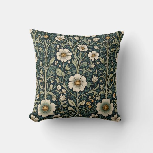 Oude Daisy Tuin Patroon Kussen (Voorkant)