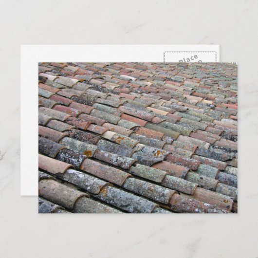 Oude dakpannen briefkaart (Voorkant / Achterkant)