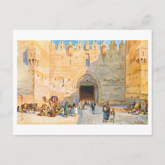 Oude Damascuspoort, Jeruzalem Briefkaart (Voorkant)