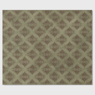 Oude damast cadeaupapier