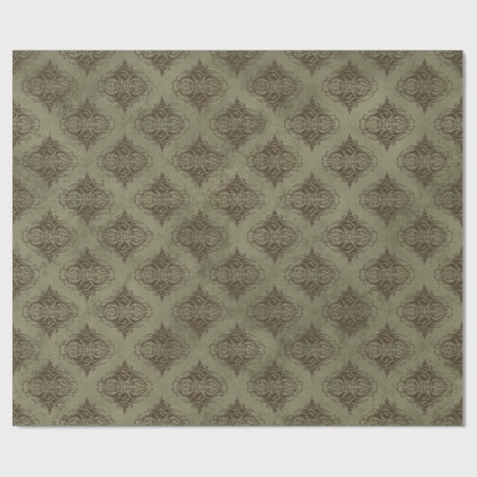 Oude damast cadeaupapier (Vlak)