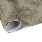 Oude damast cadeaupapier (Rol Hoek)