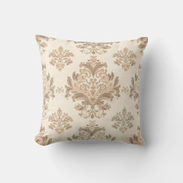 Oude Damast Elegante Beige Franse Boerderij Kussen
