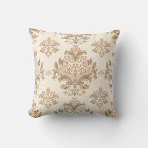 Oude Damast Elegante Beige Franse Boerderij Kussen