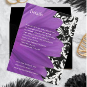 Oude Damast Lavendel Gerber Madelief Bruiloft Kaart