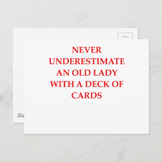 oude dame briefkaart (Voorkant / Achterkant)