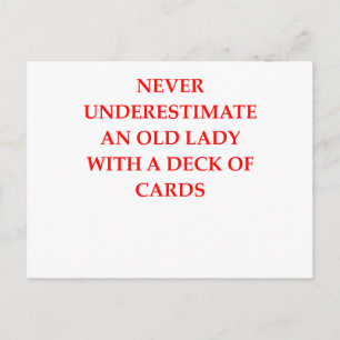 oude dame briefkaart