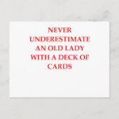 oude dame briefkaart (Voorkant)