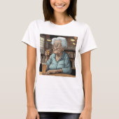 Oude Dame Drink een Tap Beer en Shot T-shirt (Voorkant)