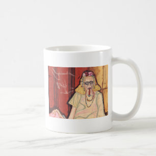 oude dame en sigaar koffiemok