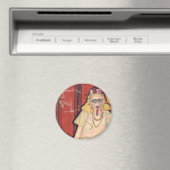 Oude dame en sigaar magneet (Insitu (Vaatwasser))