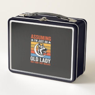 Oude Dame Hond Waarschuwing Retro