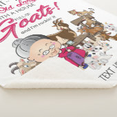 Oude dame House vol geiten Sherpa Deken (3/4)