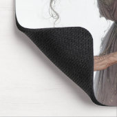Oude Dame In Vervaaide Jurk Muismat (Hoek)