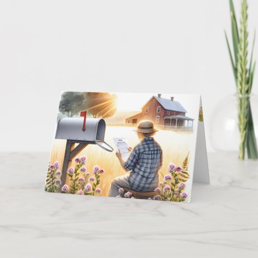 Oude dame met DNA-testresultaten voor verjaardag Kaart (Voorkant)