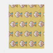 Oude dame met kippendeken fleece deken (Voorkant)