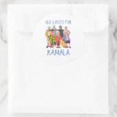 Oude dames voor Kamala Ronde Sticker (Tas)