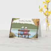 Oude dames zitten op Park Bench Kaart (Gele Bloem)