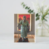 Oude damesbeeldhouwkunst briefkaart (Staand voorkant)