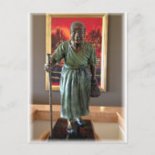 Oude damesbeeldhouwkunst briefkaart (Voorkant)