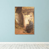 oude damespotaardappelen canvas afdruk (Insitu (Houten vloer))