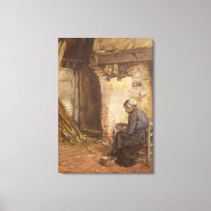 oude damespotaardappelen canvas afdruk