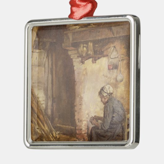 oude damespotaardappelen metalen ornament (Links)