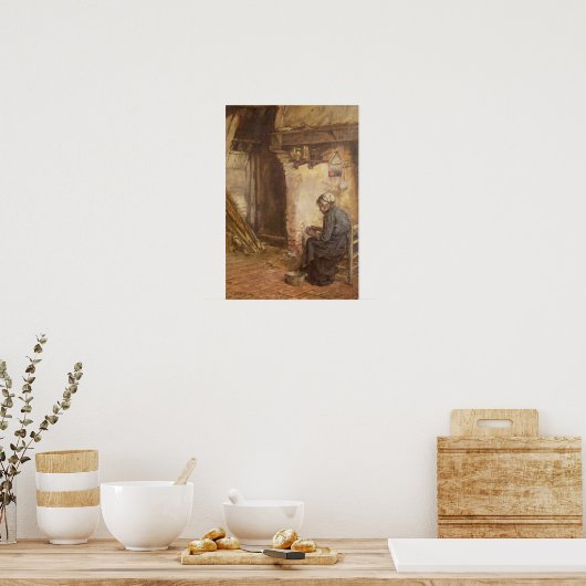 oude damespotaardappelen poster (Keuken)