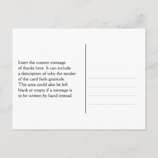 Oude "Dank U Voor Uw Vriendelijkheid" Briefkaart (Achterkant)