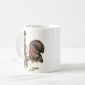 Oude Dankdag, Cowboy vangt een kalkoen Koffiemok (Voorkant links)