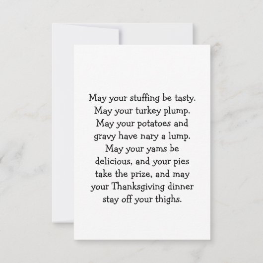 Oude Dankdag Kaart (Achterkant)