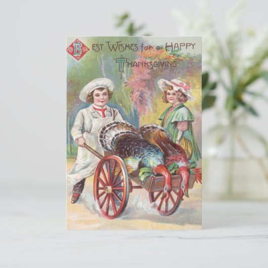 Oude Dankdag Kaart (Staand voorkant)