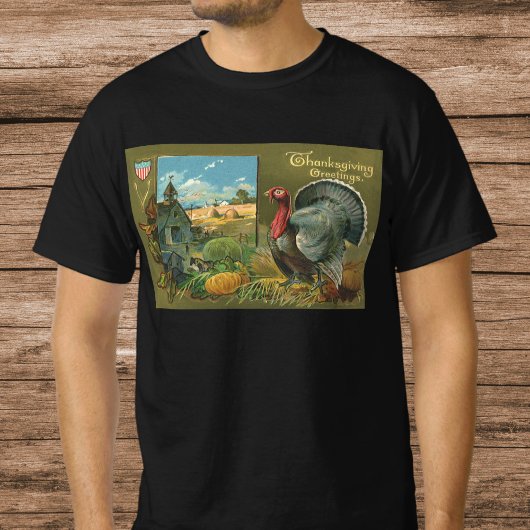 Oude Dankdag, kalkoen op de boerderij T-shirt