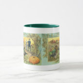 Oude Dankdag met kalkoenen en pelgrims Mok (Midden)