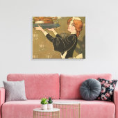 Oude Dankdag Victoriaanse kalkoen Canvas Afdruk (Insitu (Woonkamer))