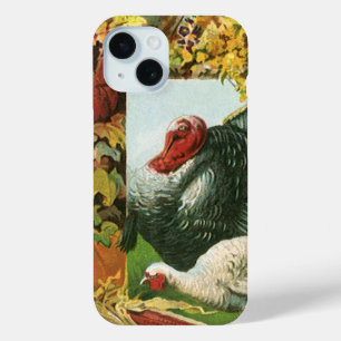 Oude Dankdag, wilde kalkoenen herfstkleuren iPhone 15 Case