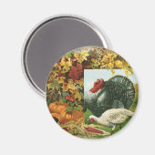 Oude Dankdag, Wilde Kalkoenen Herfstkleuren Magneet (Voorkant / Achterkant)