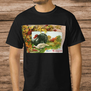 Oude Dankdag, wilde kalkoenen herfstkleuren T-shirt