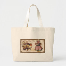 Oude Dankzeggingsdagkalkoen Grote Tote Bag