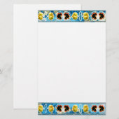 Oude dans briefpapier (Voorkant / Achterkant)