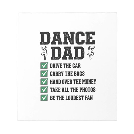 Oude Dans Vader Checklist Shirt Ontwerp_1 Notitieblok (Voorkant)