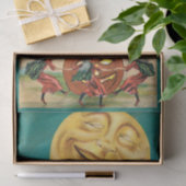 Oude dansende heksen Volle Maan Jack O Lantern Tissuepapier (Geschenk)